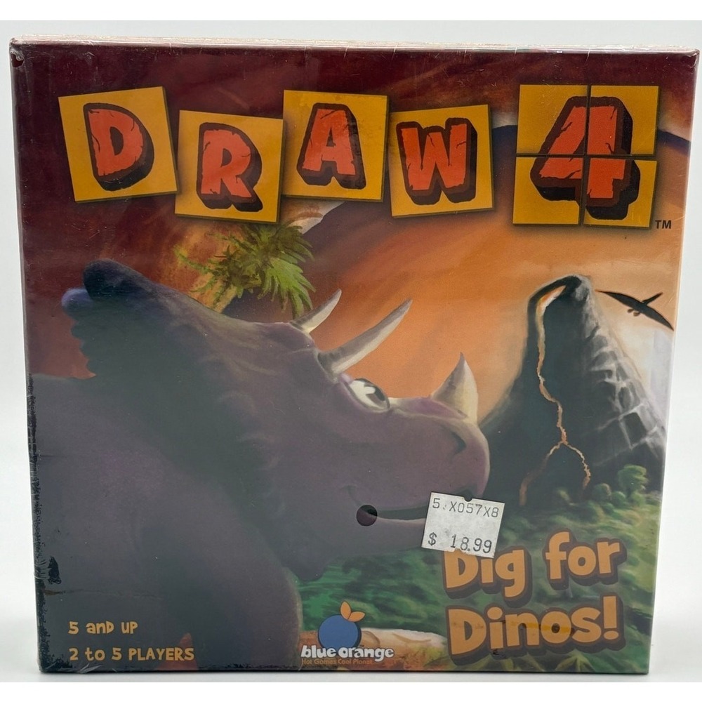 Draw 4: Dig for Dinos! Board Game Blue Orange Games - Brand‎ New & Sealed
